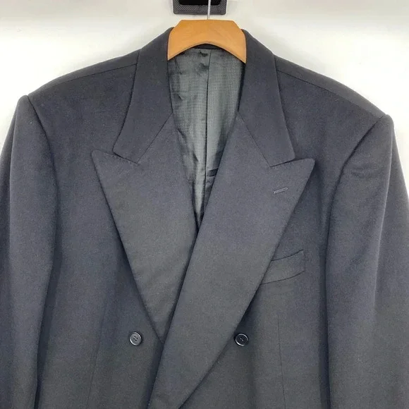 Giorgio's Palm Beach Blazer Suit Jacket Men's 56 Black Loro‎ Piana Cashmere